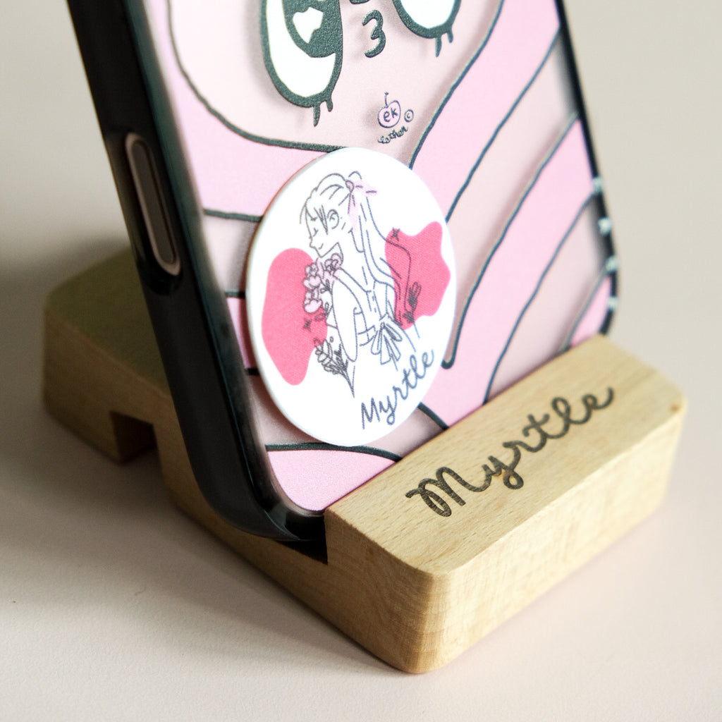 Personalized Wooden Phone Stand