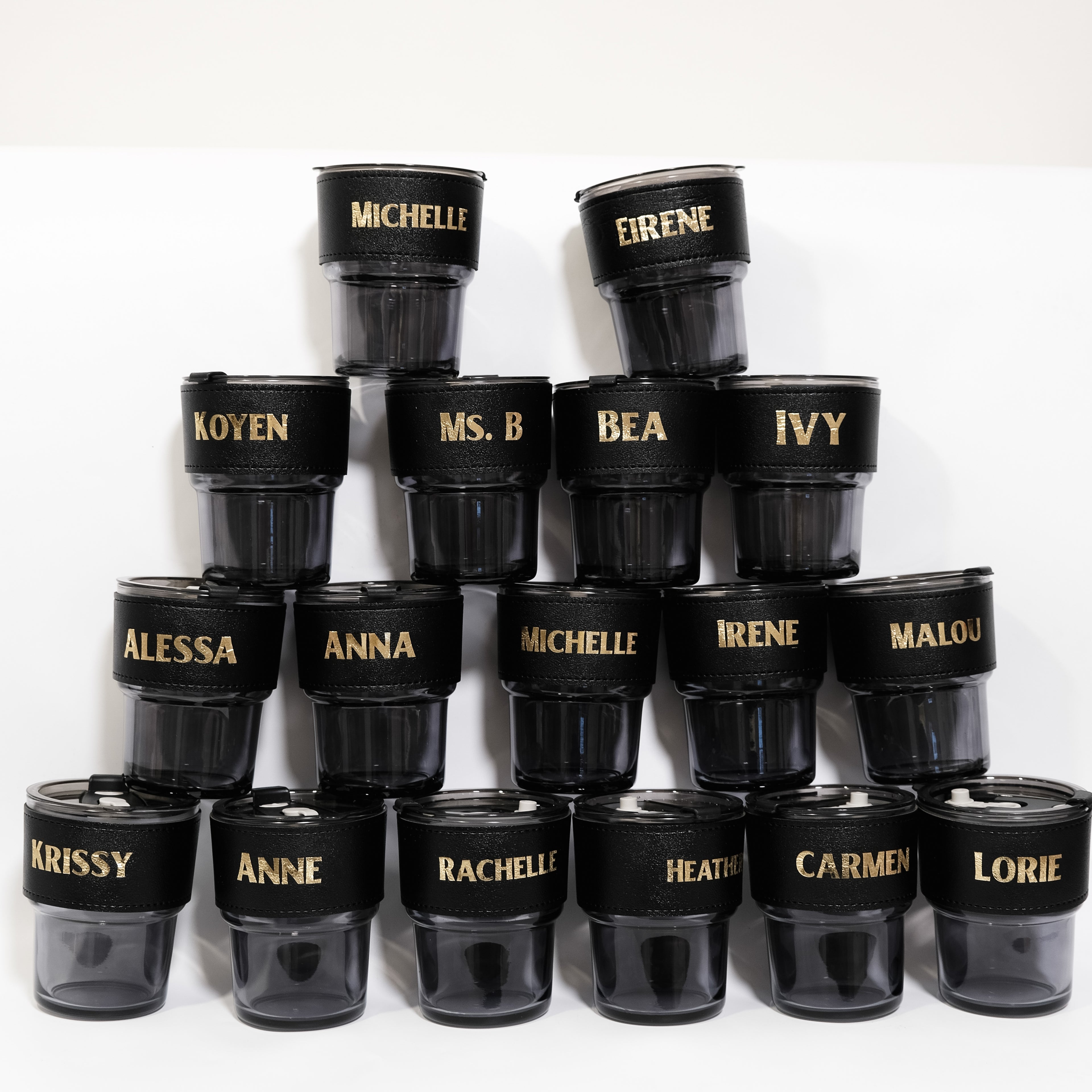 Personalized Glass Cup with Sleeves