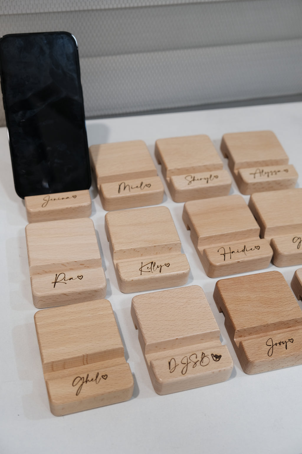 Personalized Wooden Phone Stand