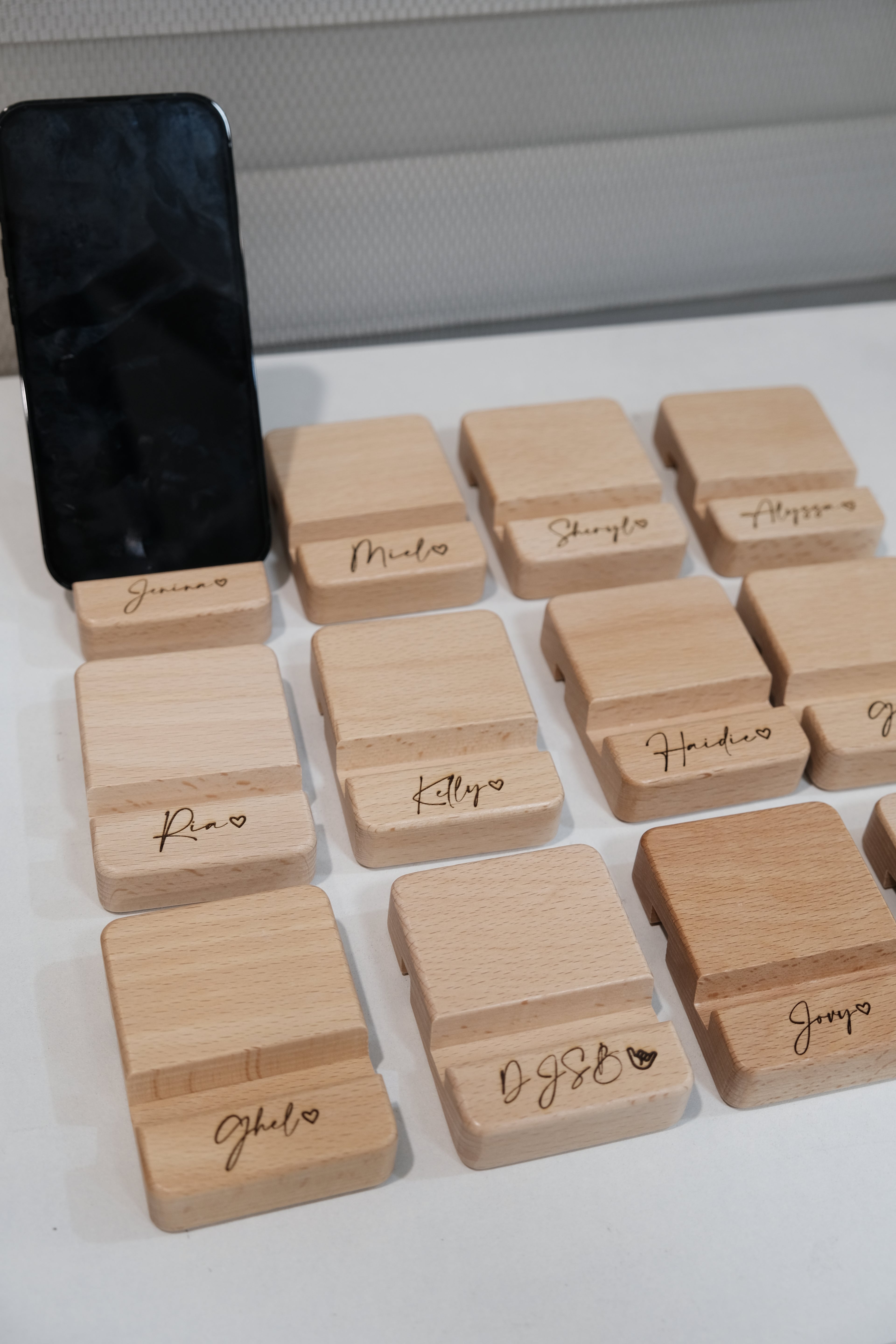 Personalized Wooden Phone Stand