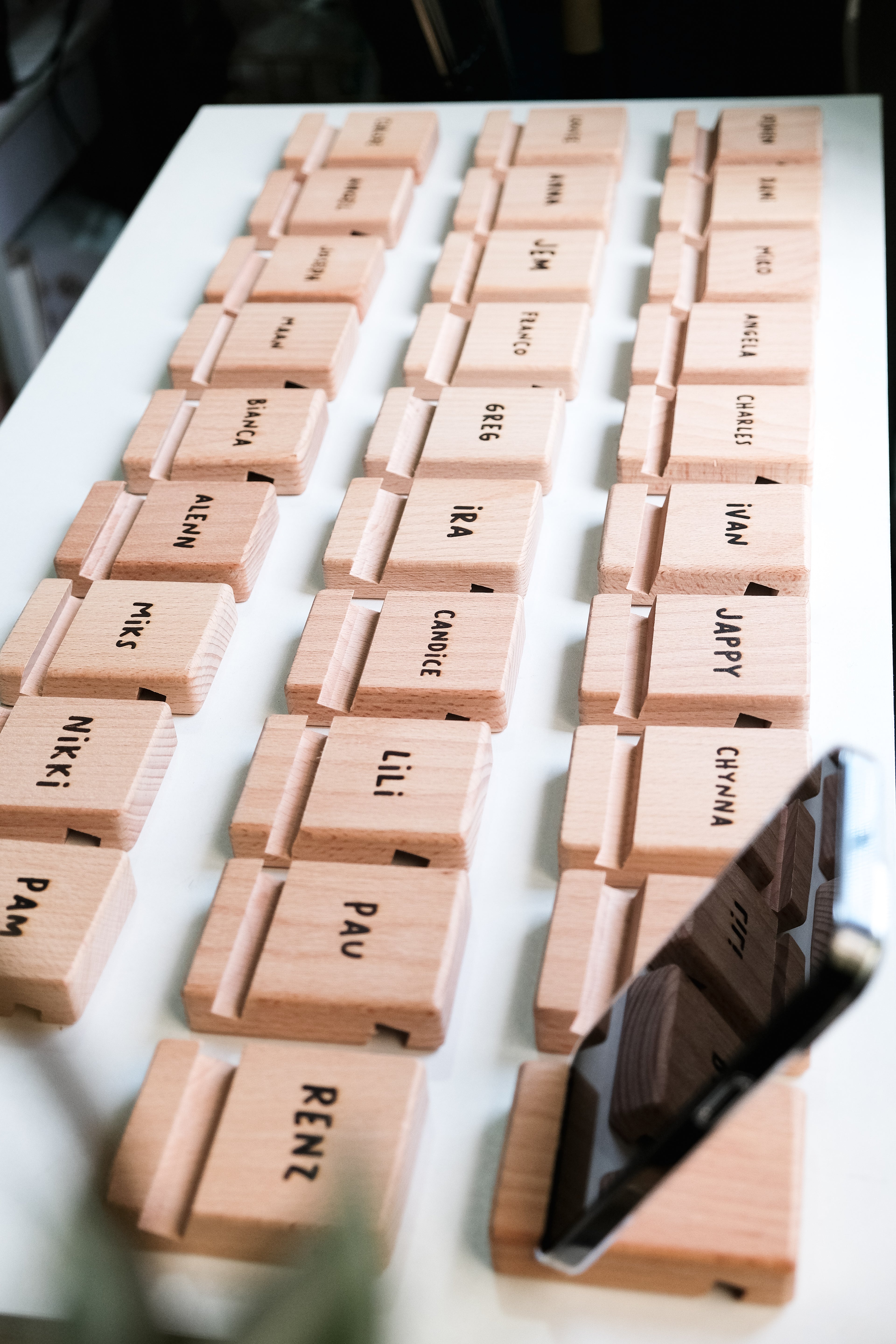 Personalized Wooden Phone Stand