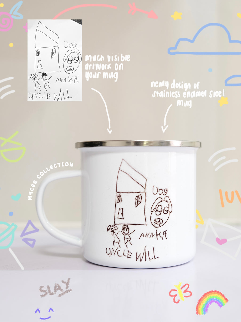 11oz Doodled Mug