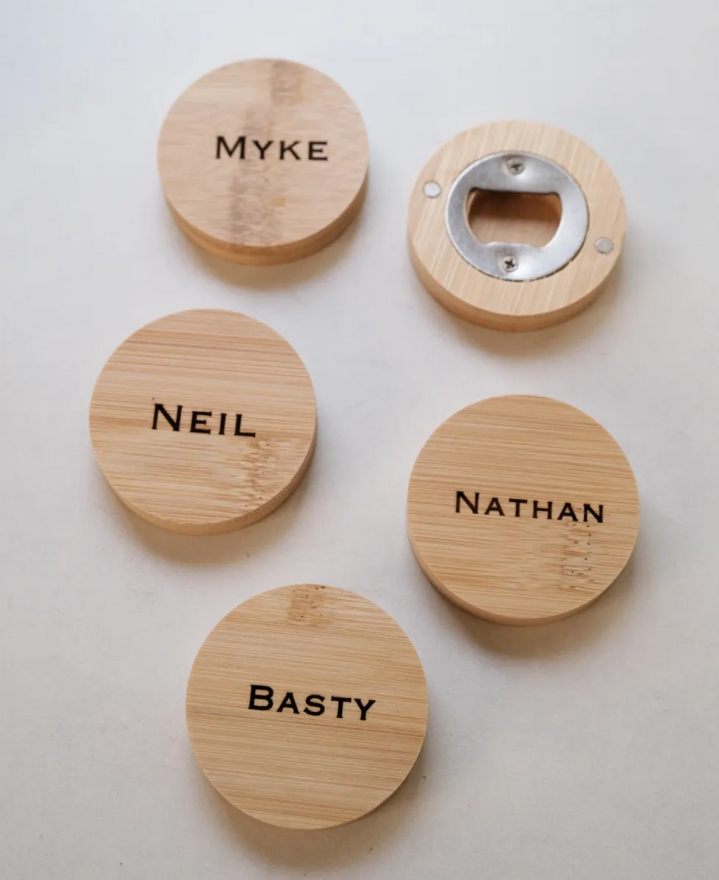 Laser Engraved Wooden Bottle Opener with Magnet
