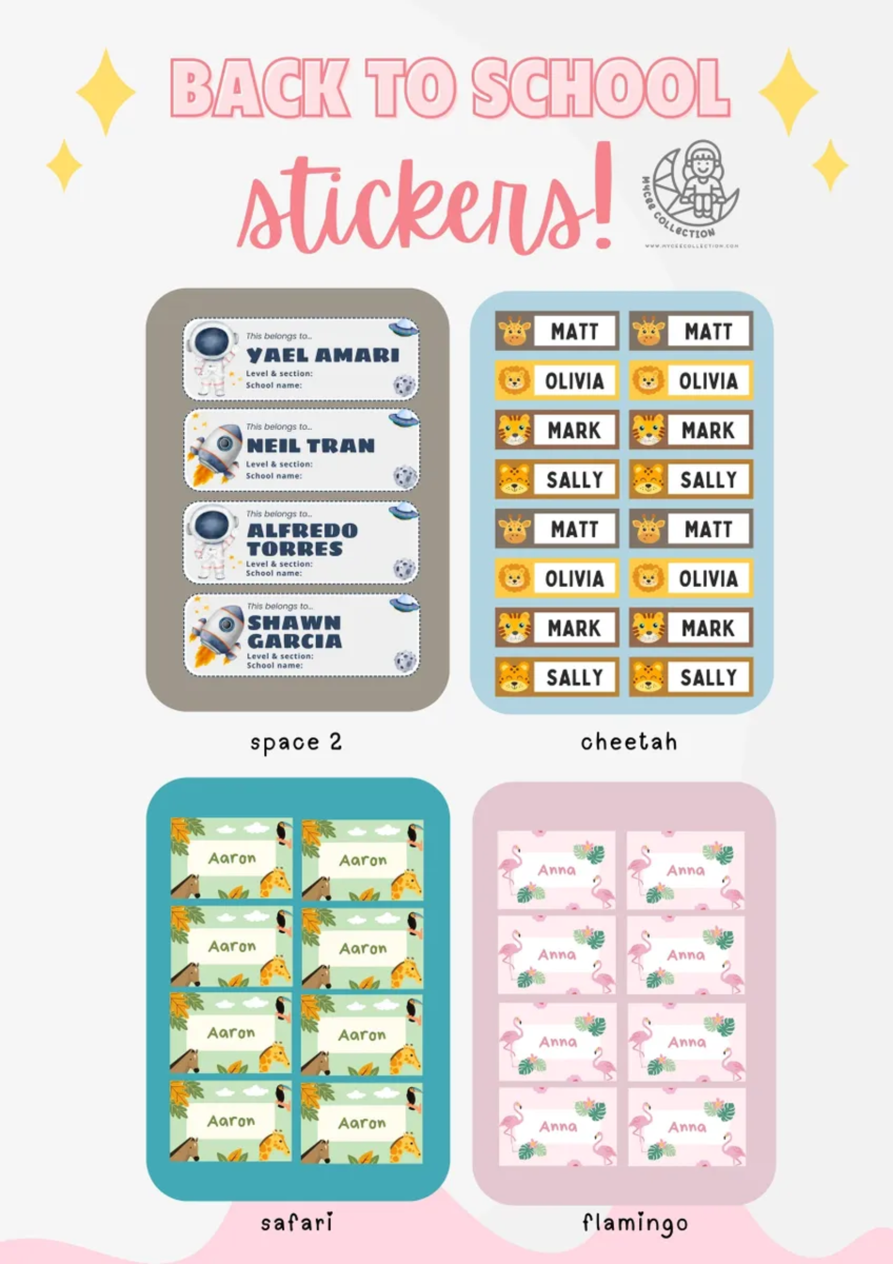 Personalized Name Sticker Labels