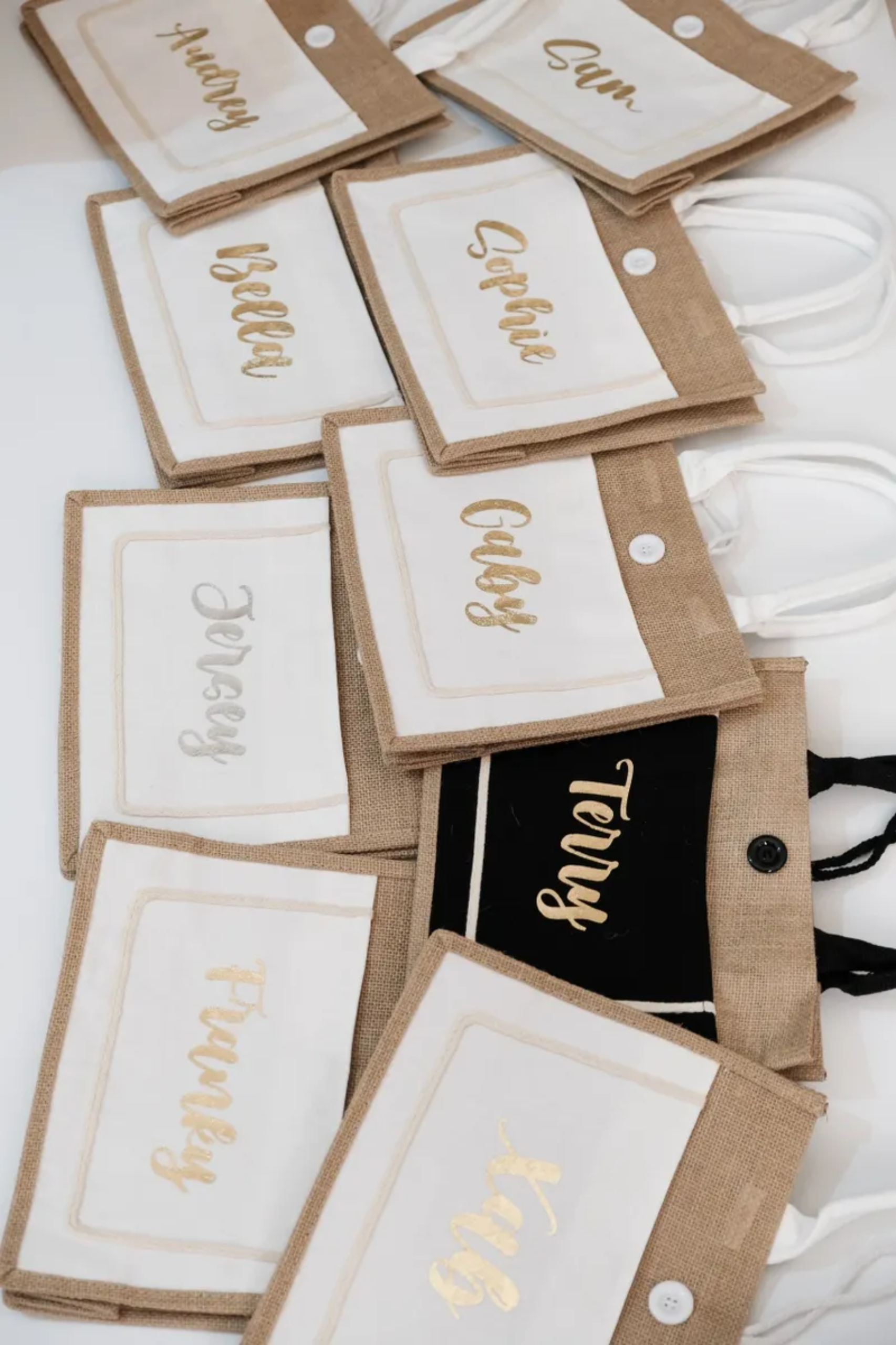 Personalized Burlap Abacca Bag
