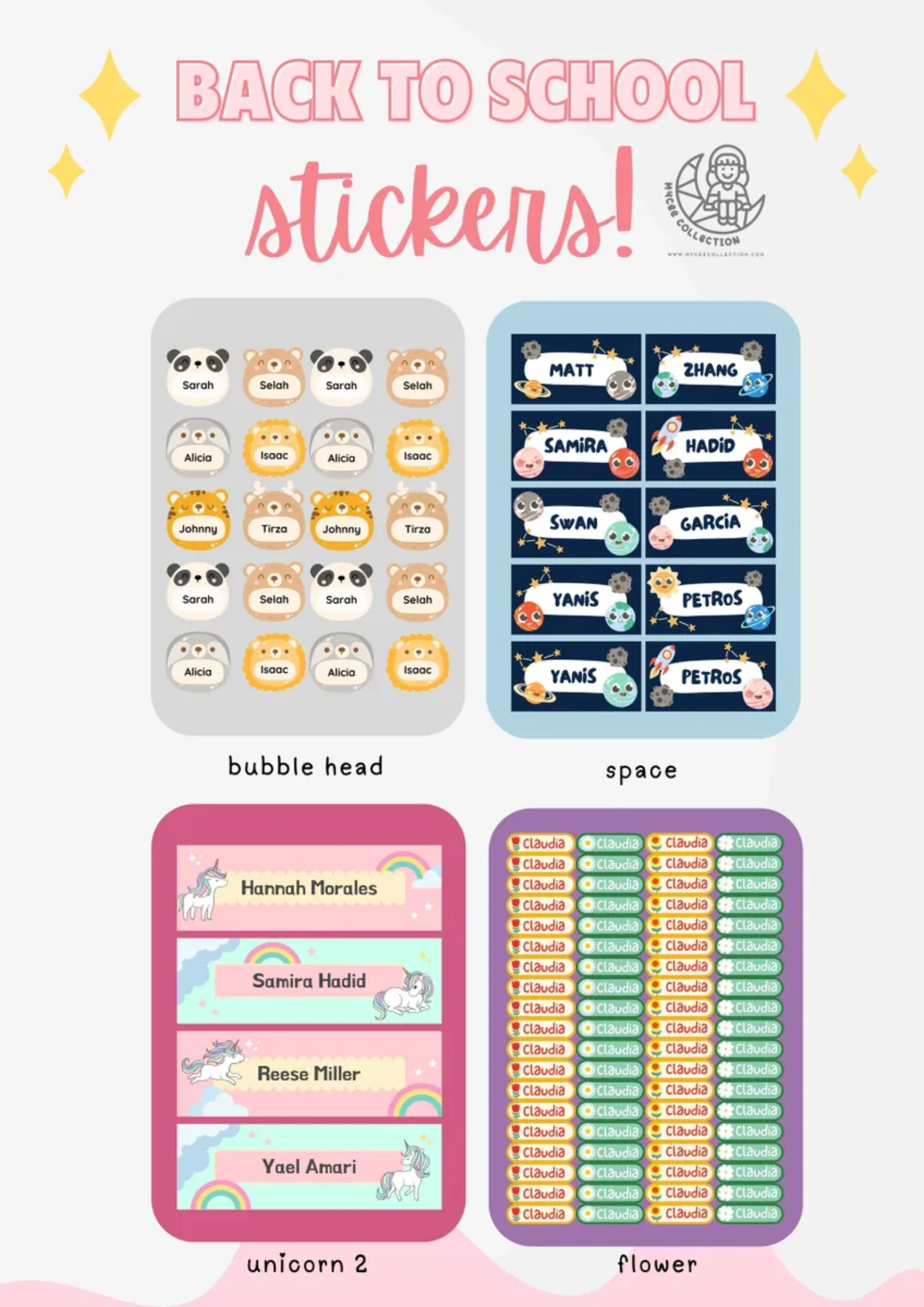 Personalized Name Sticker Labels