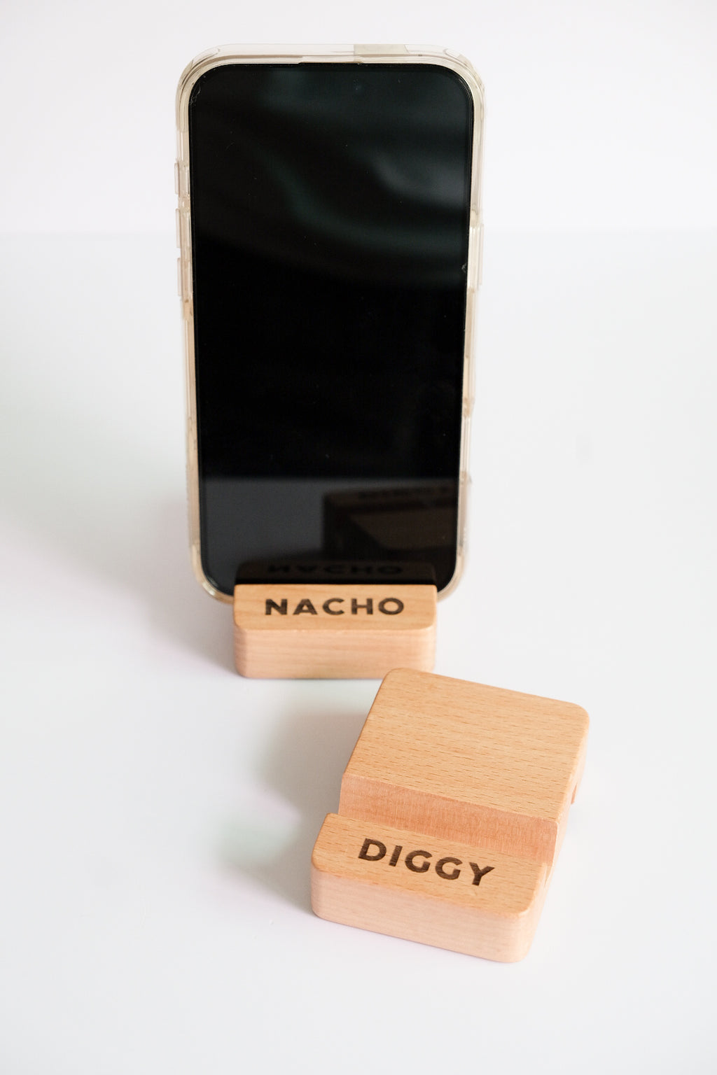 Personalized Wooden Phone Stand