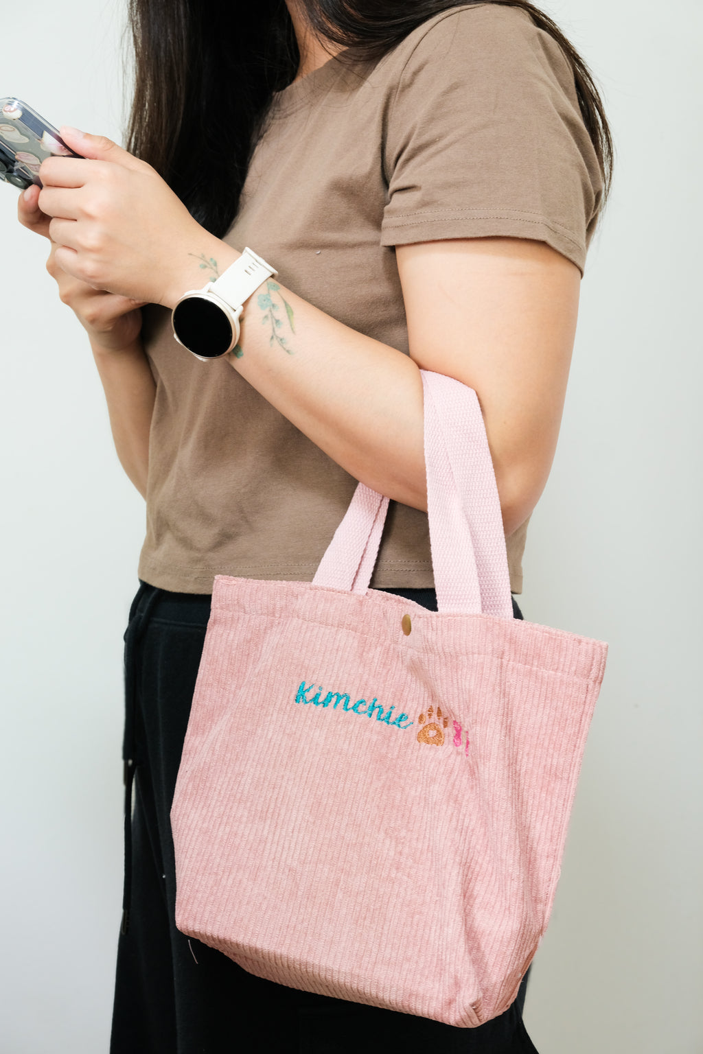 Corduroy Small Tote Bag