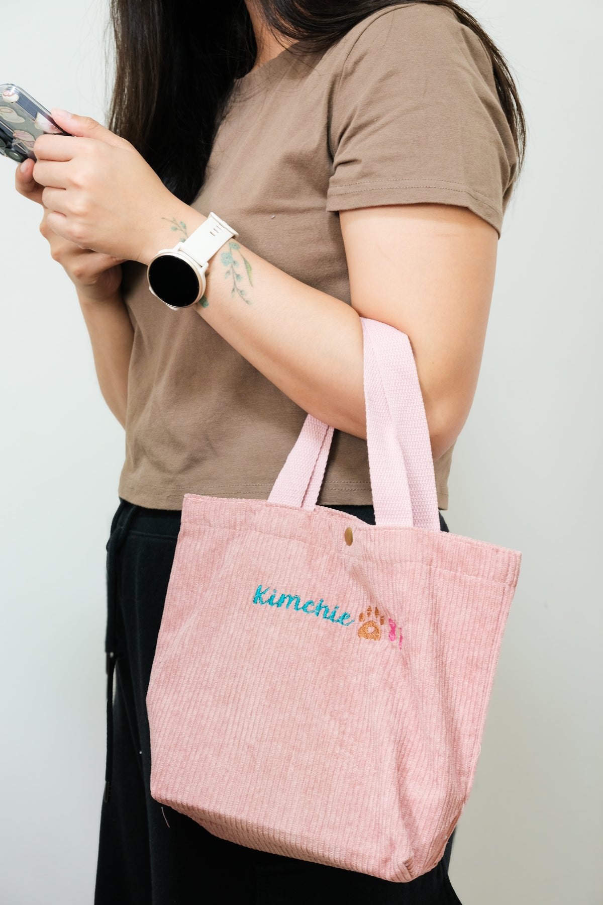 Corduroy Small Tote Bag