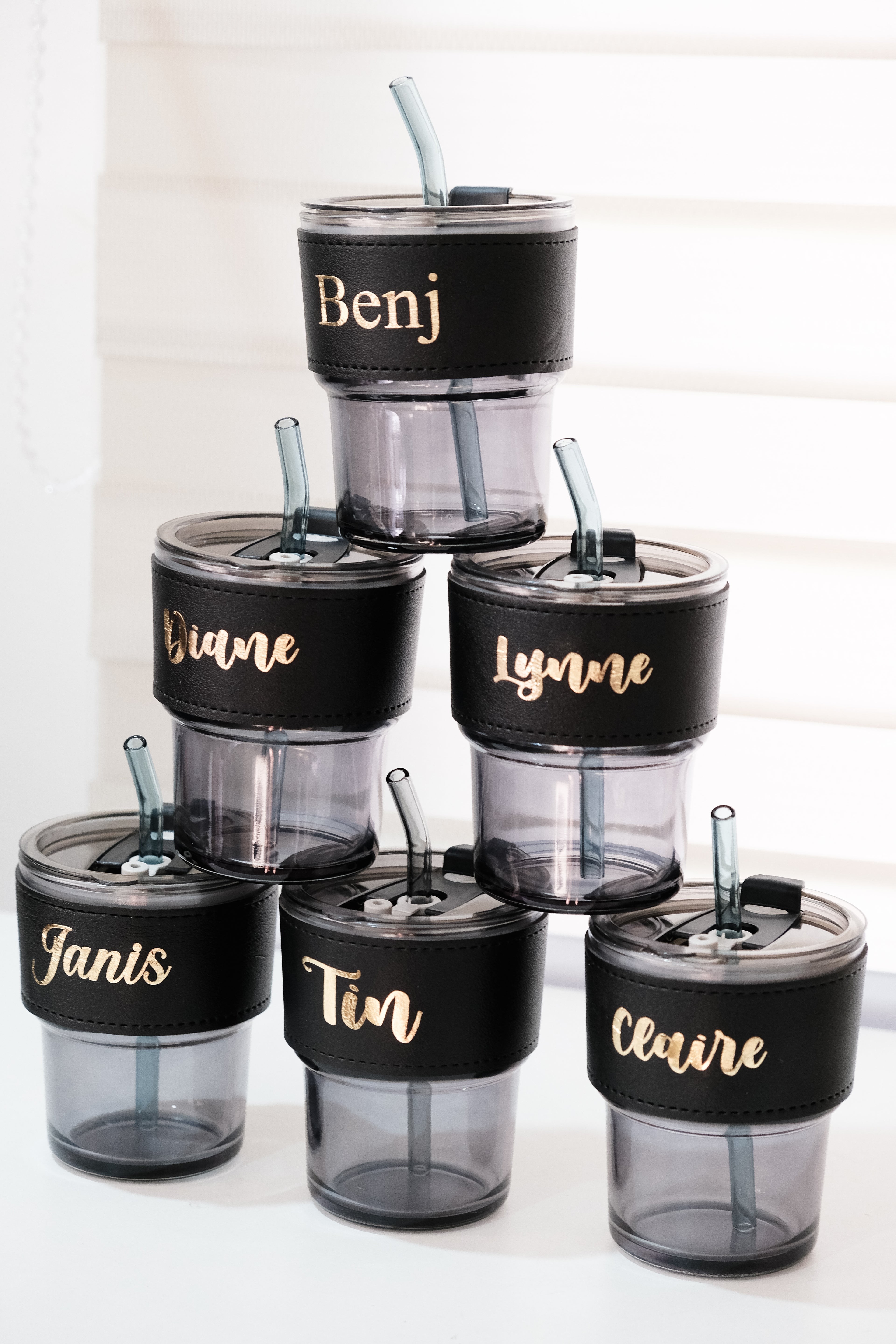 Personalized Glass Cup with Sleeves