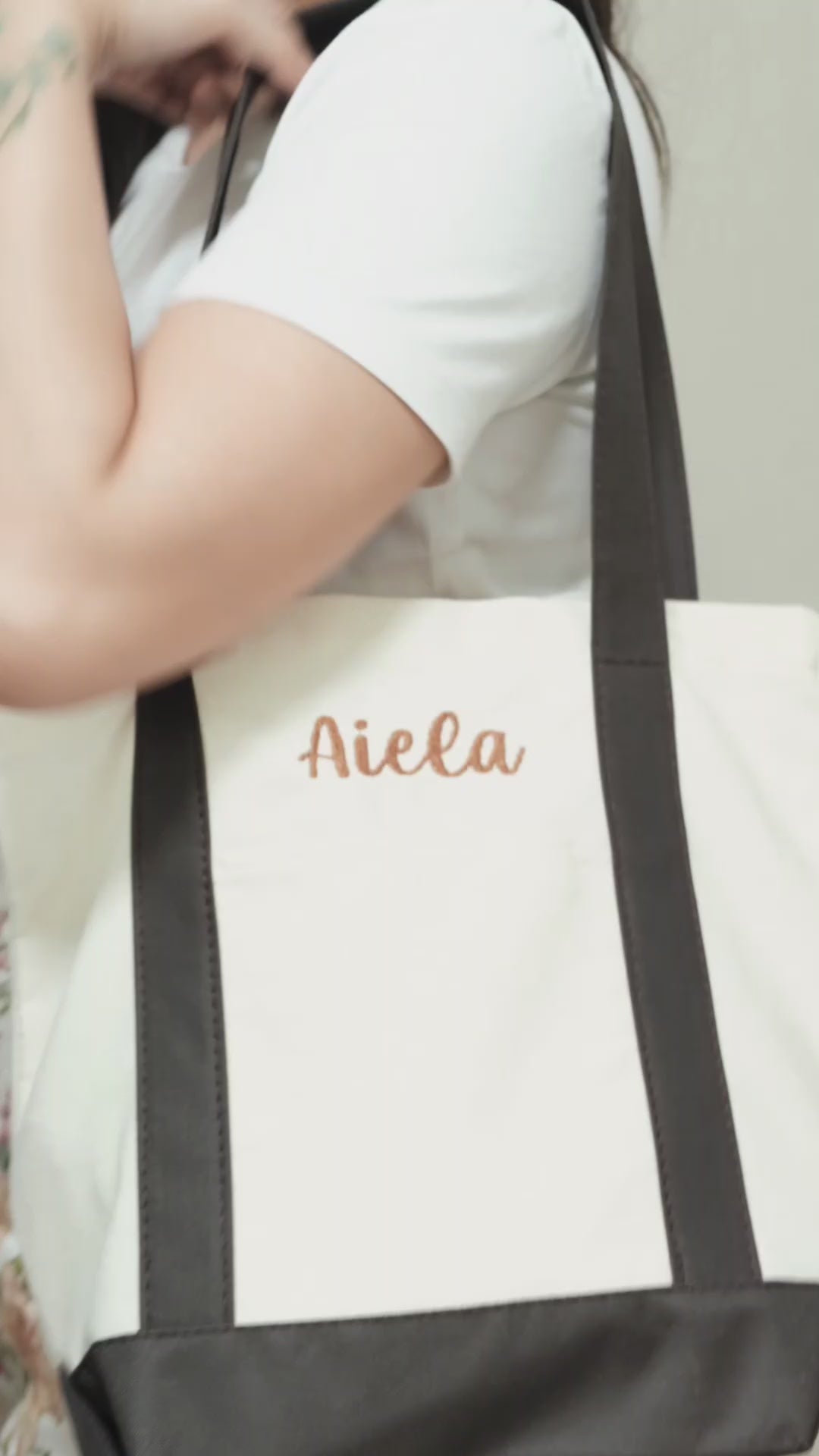 Two-Toned Canvas Tote Bag