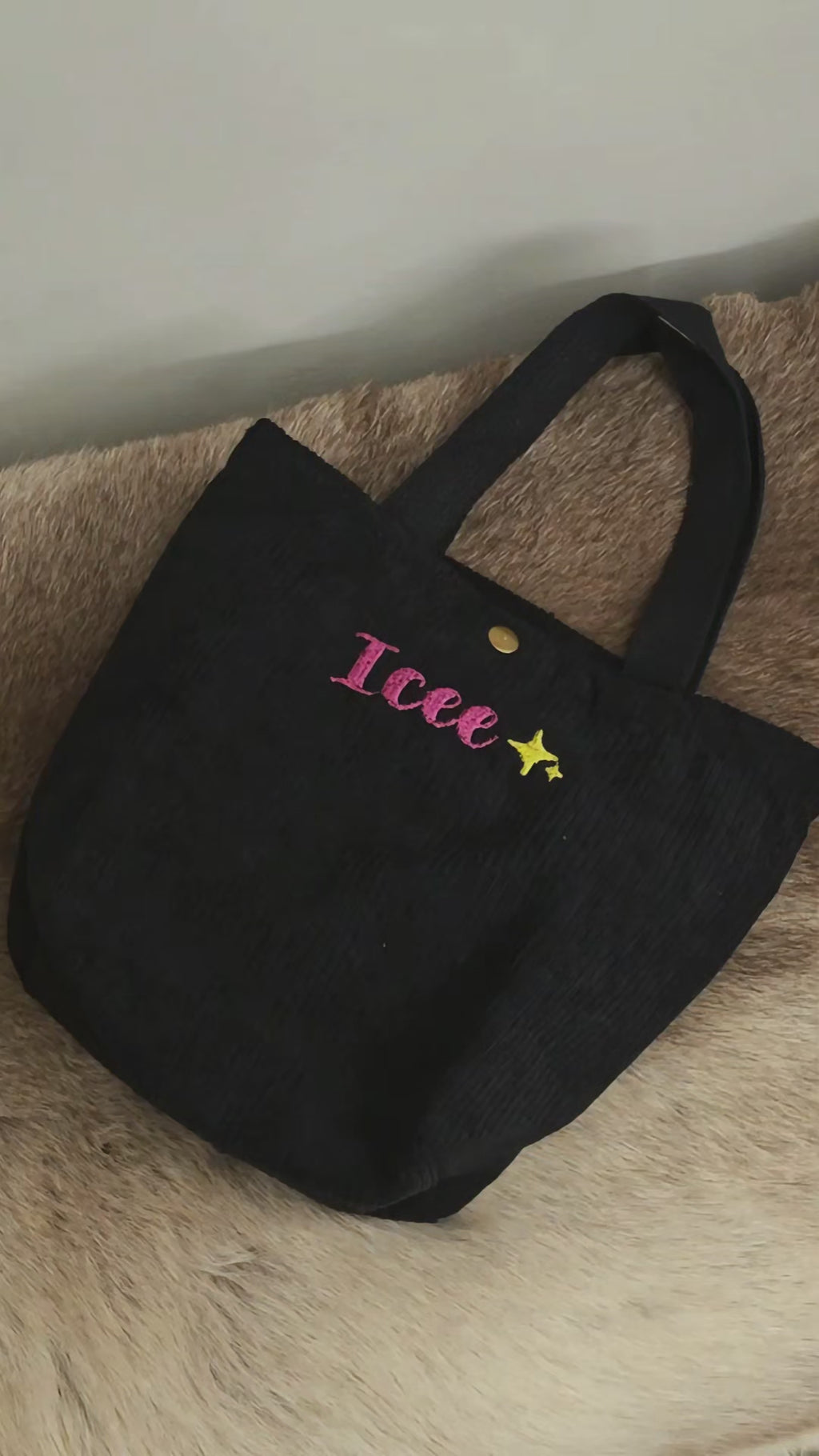 Corduroy Small Tote Bag
