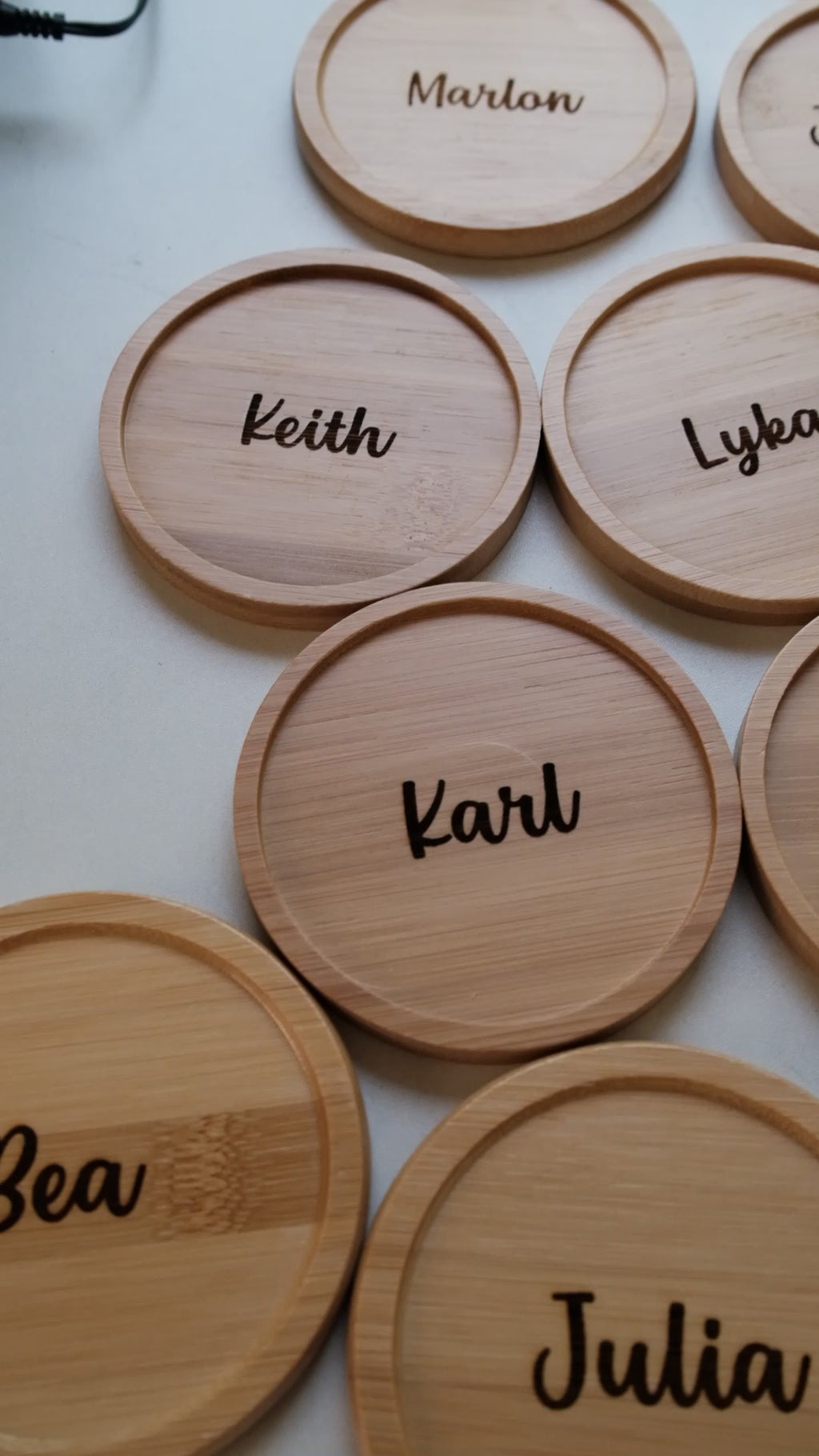 Laser Engraved Wooden Coaster
