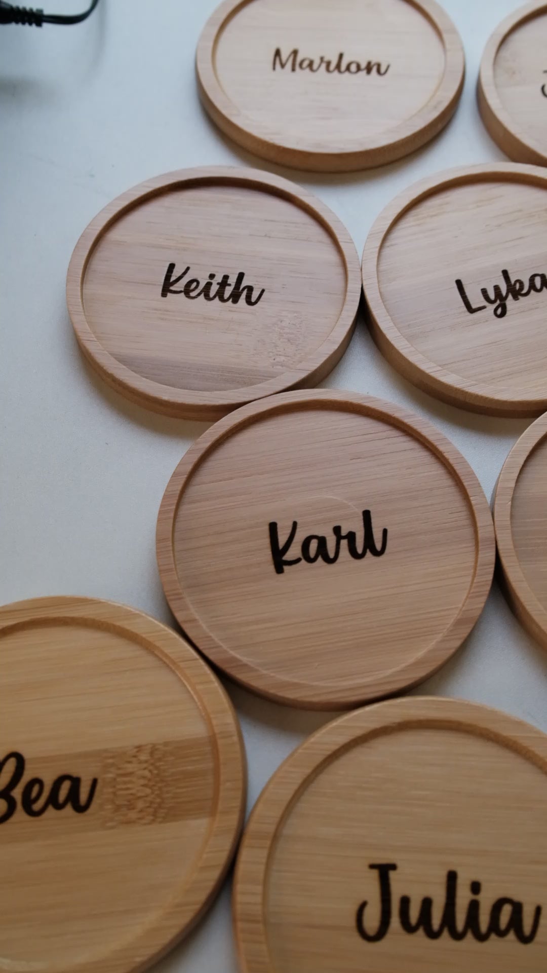 Laser Engraved Wooden Coaster