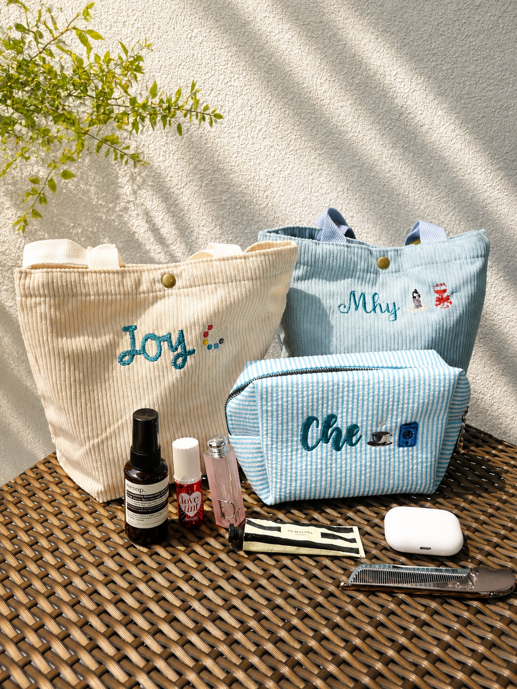 Corduroy Small Tote Bag